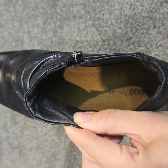 Naot Women Advance Glossy Ankle Leather Heels Boots shoes sz 40/9 - Picture 15 of 15